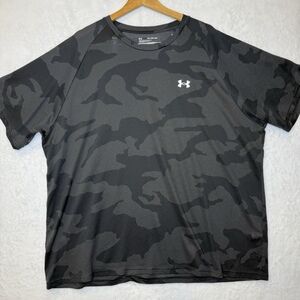 Men's Under Armour 4XL UA Tech Vent Loose Fit Geode Short Sleeve Shirt Black